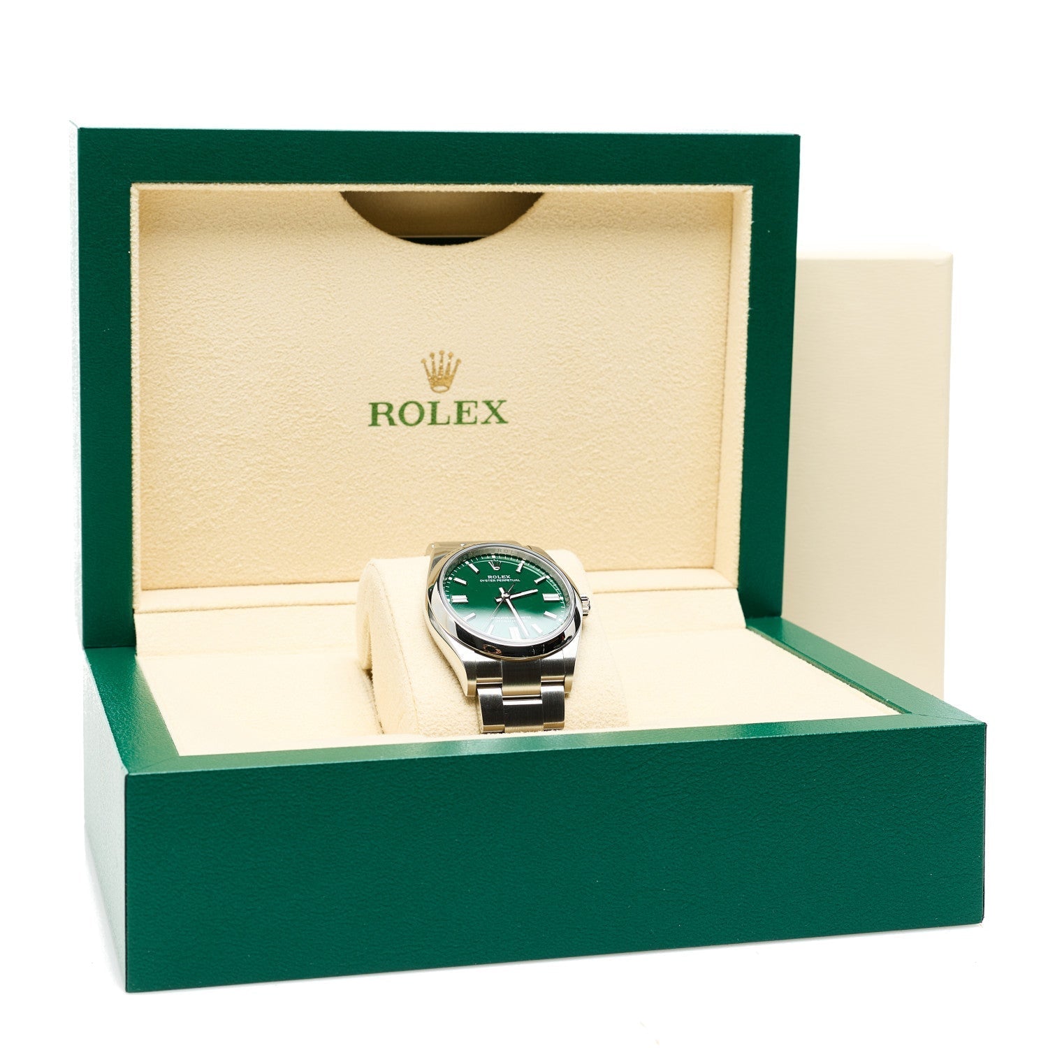 Stainless Steel 36mm Oyster Perpetual Watch Green