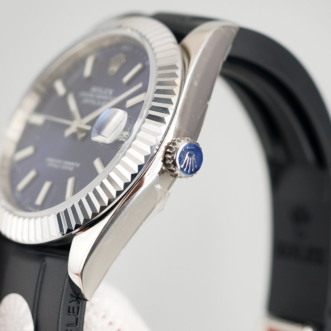 DATEJUST II 41MM STAINLESS STEEL BLUE DIAL RUBBER STRAP