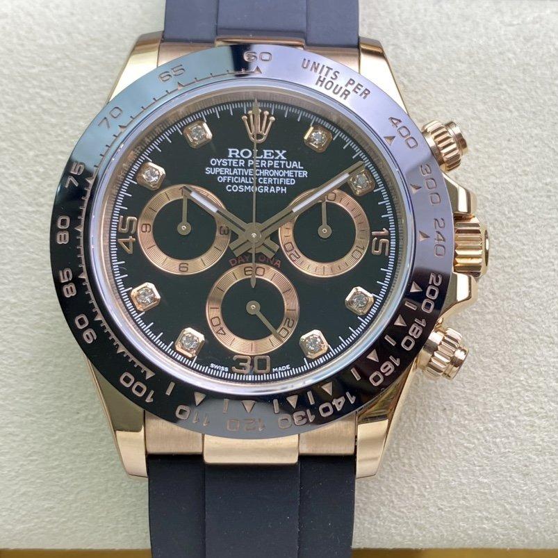 DAYTONA ROSE ROSE GOLD 40MM CERAMIC DIAMOND NUMERALS