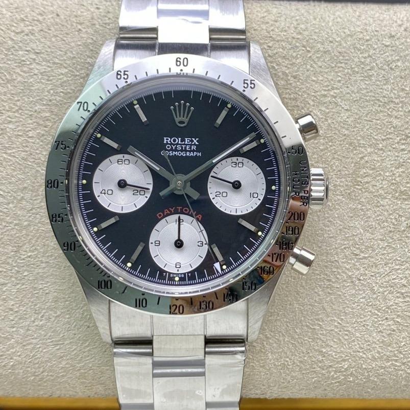 DAYTONA 37MM VINTAGE STEEL CASE BLACK DIAL