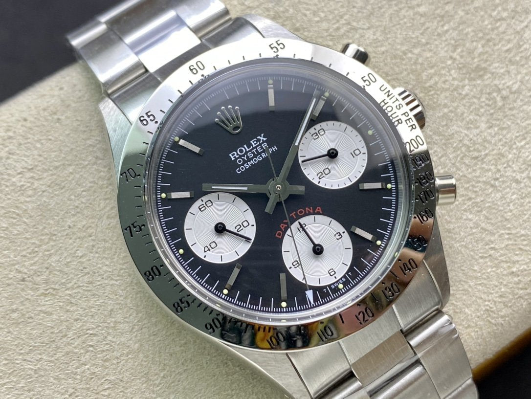 DAYTONA 37MM VINTAGE STEEL CASE BLACK DIAL