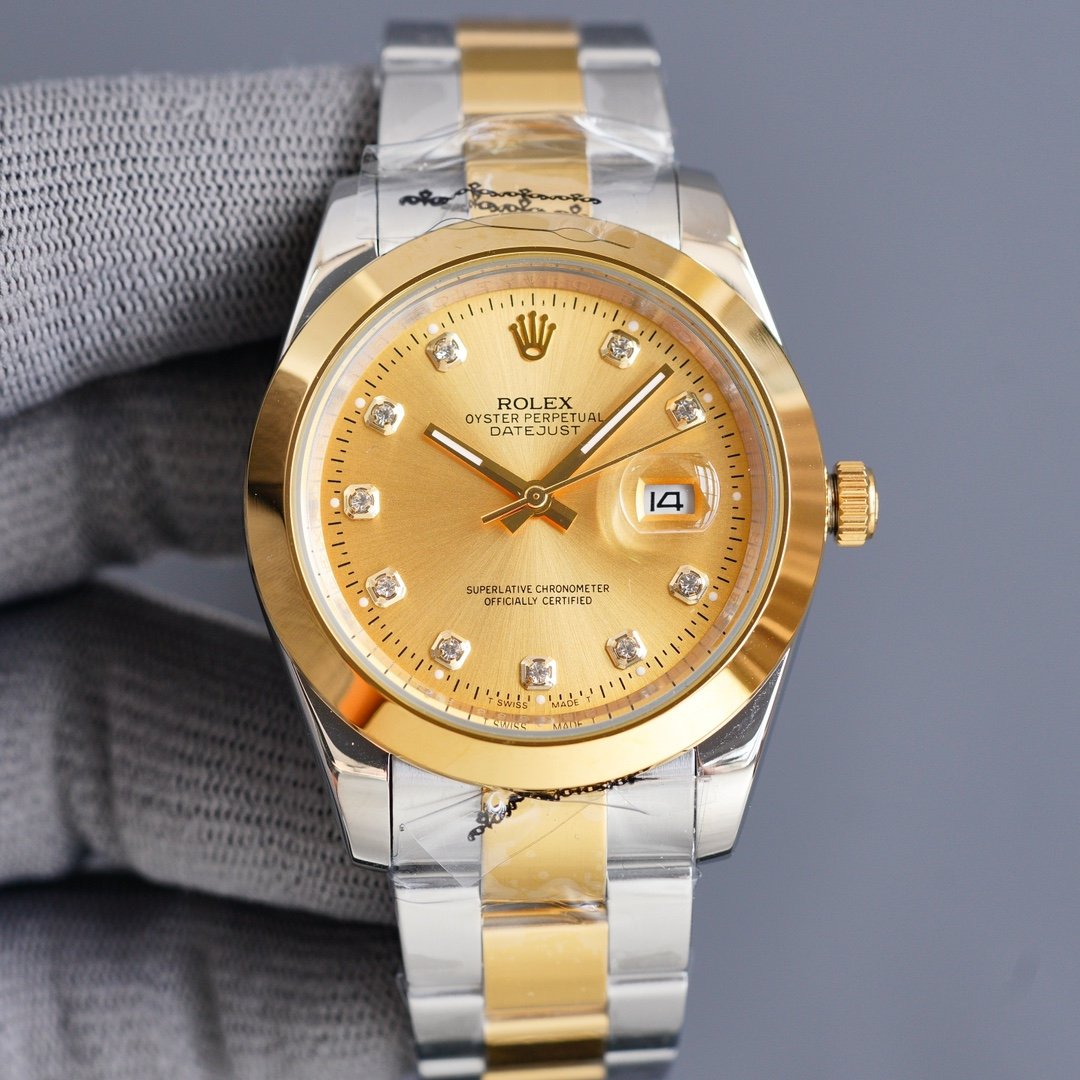 DATEJUST 41MM SMOOTH BEZEL DIAMOND NUMERALS