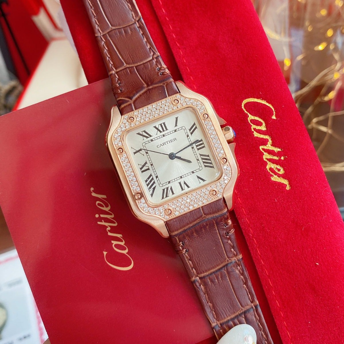 Panthere De Cartie Quartz Pink Gold Case