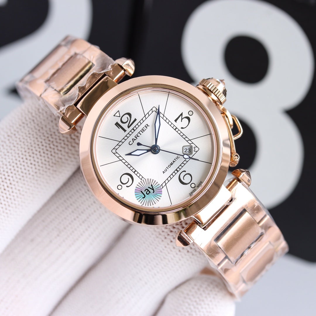Panthere De Cartie Quartz Pink Gold Case