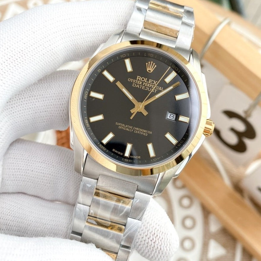 DATEJUST 40MM SMOOTH BEZEL GOLD STEEL