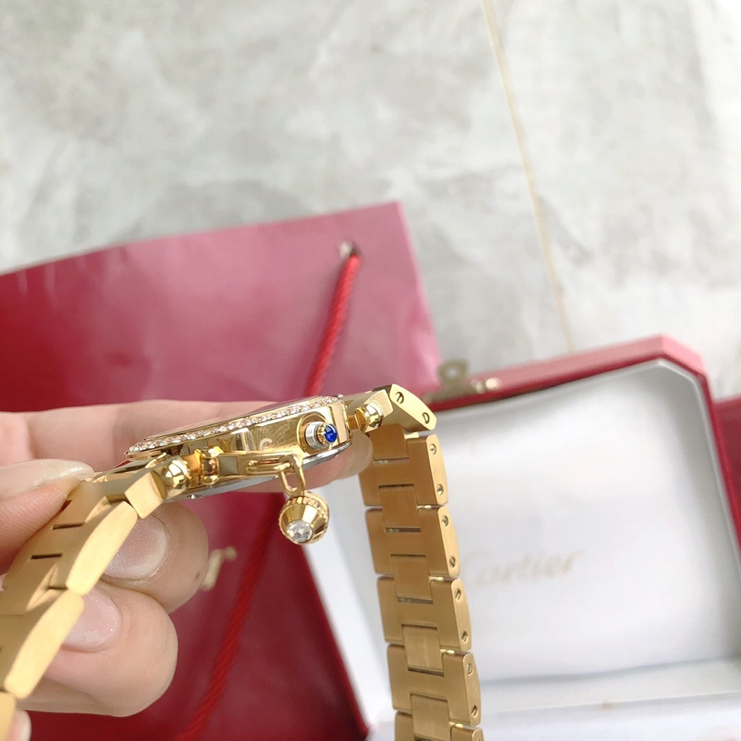 Panthere De Cartie Quartz Pink Gold Case