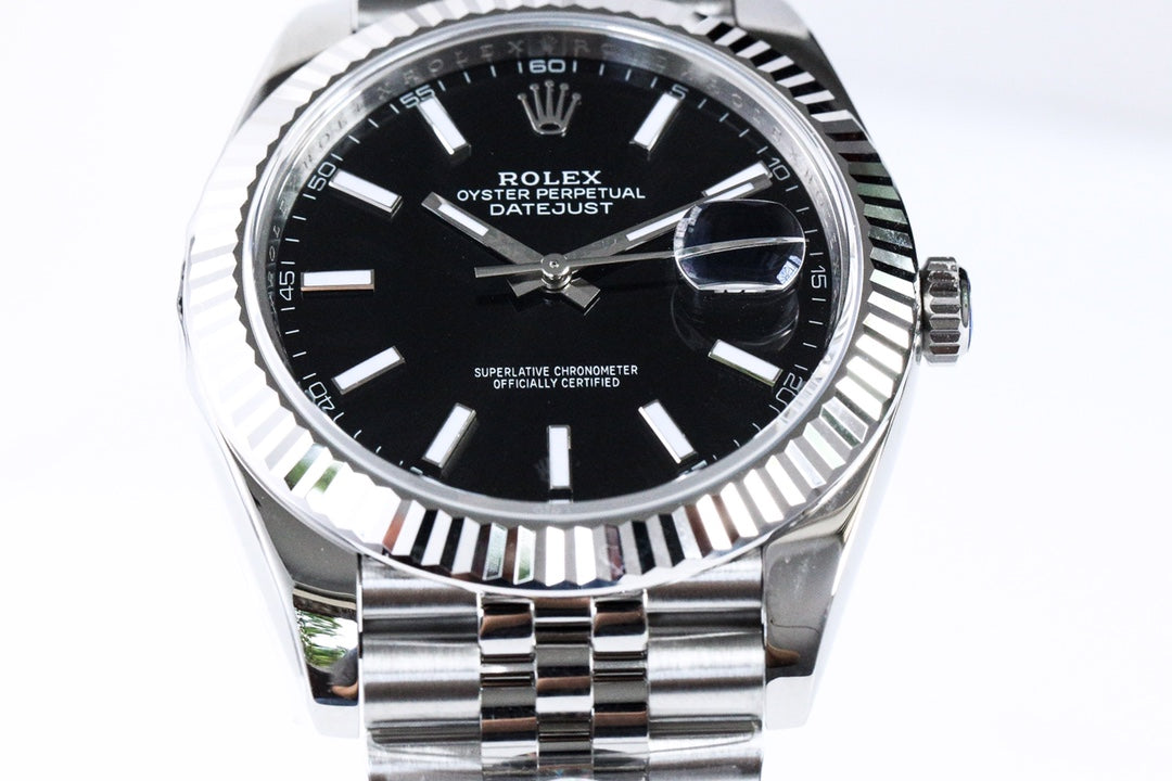 DATEJUST 41MM SILVER BLACK DIAL