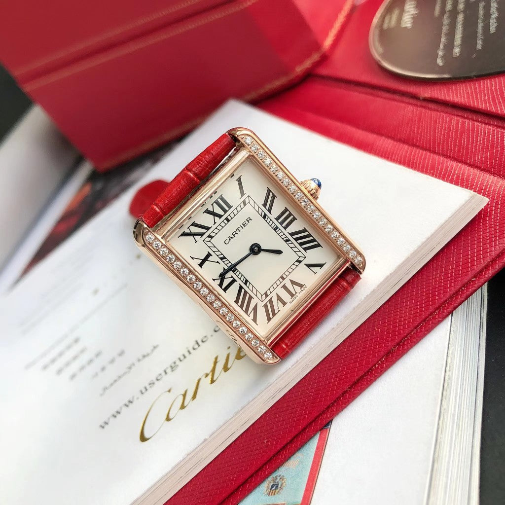 Panthere De Cartie Quartz Pink Gold Case