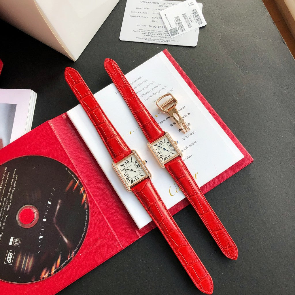 Panthere De Cartie Quartz Pink Gold Case