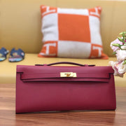 HM Kelly Cut 31cm Brick Swift Leather Ghw