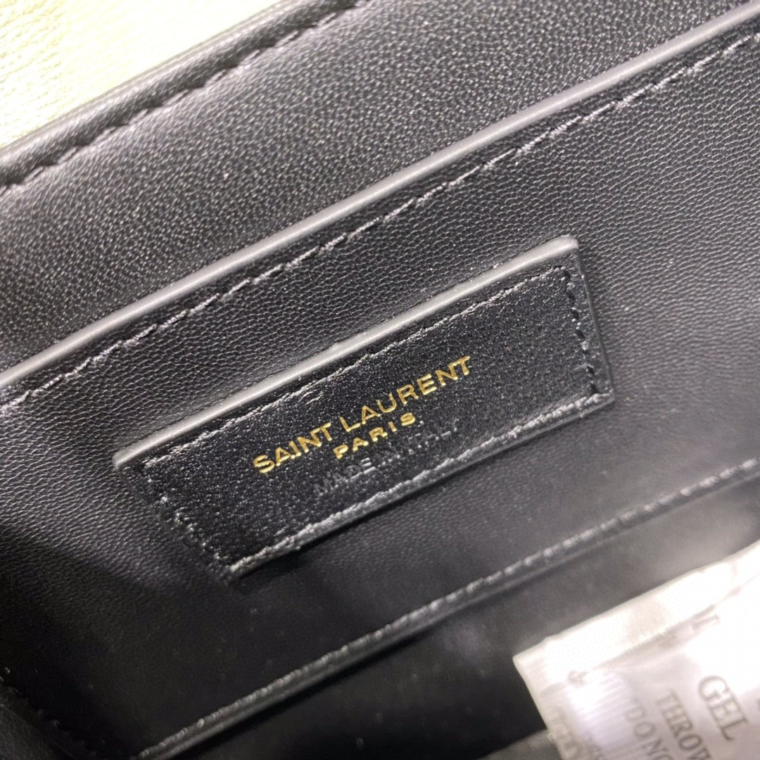 YSL SOLFERINO SMALL SATCHEL IN BOX SAINT LAURENT LEATHER
