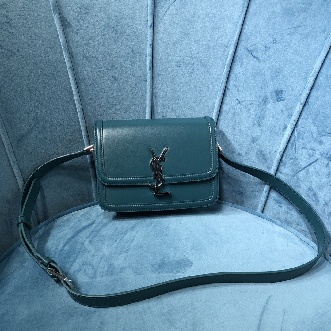 YSL SOLFERINO SMALL SATCHEL IN BOX SAINT LAURENT LEATHER
