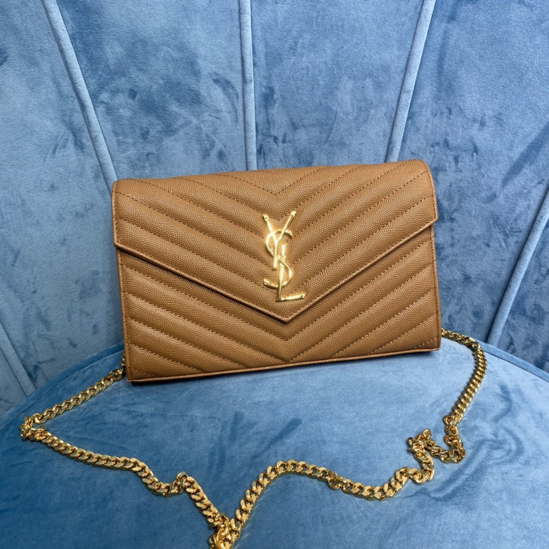 YSL CASSANDRE MATELASSÉ CHAIN WALLET