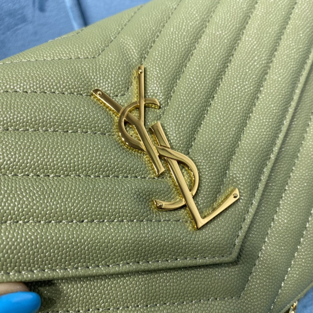 YSL CASSANDRE MATELASSÉ CHAIN WALLET