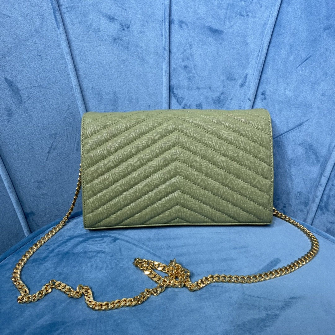 YSL CASSANDRE MATELASSÉ CHAIN WALLET