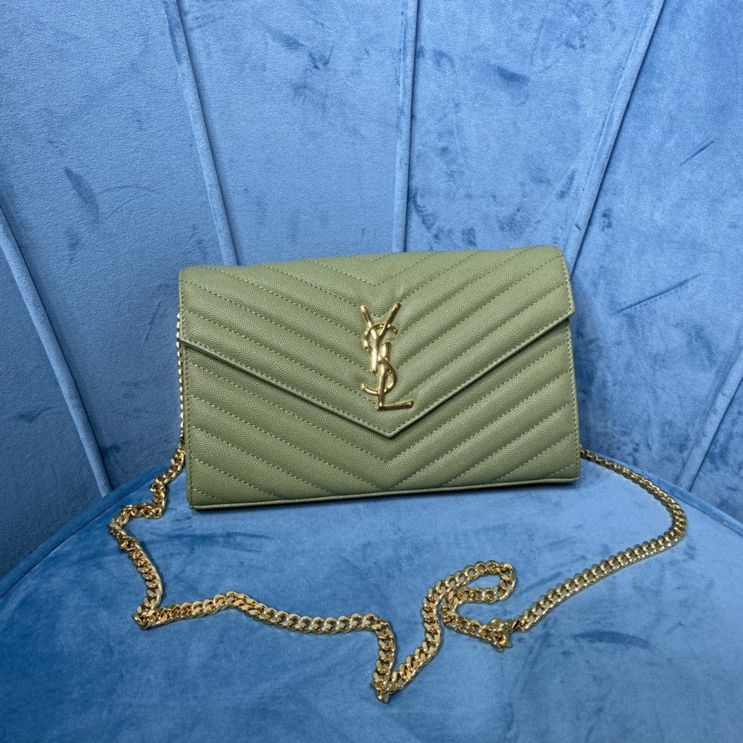 YSL CASSANDRE MATELASSÉ CHAIN WALLET