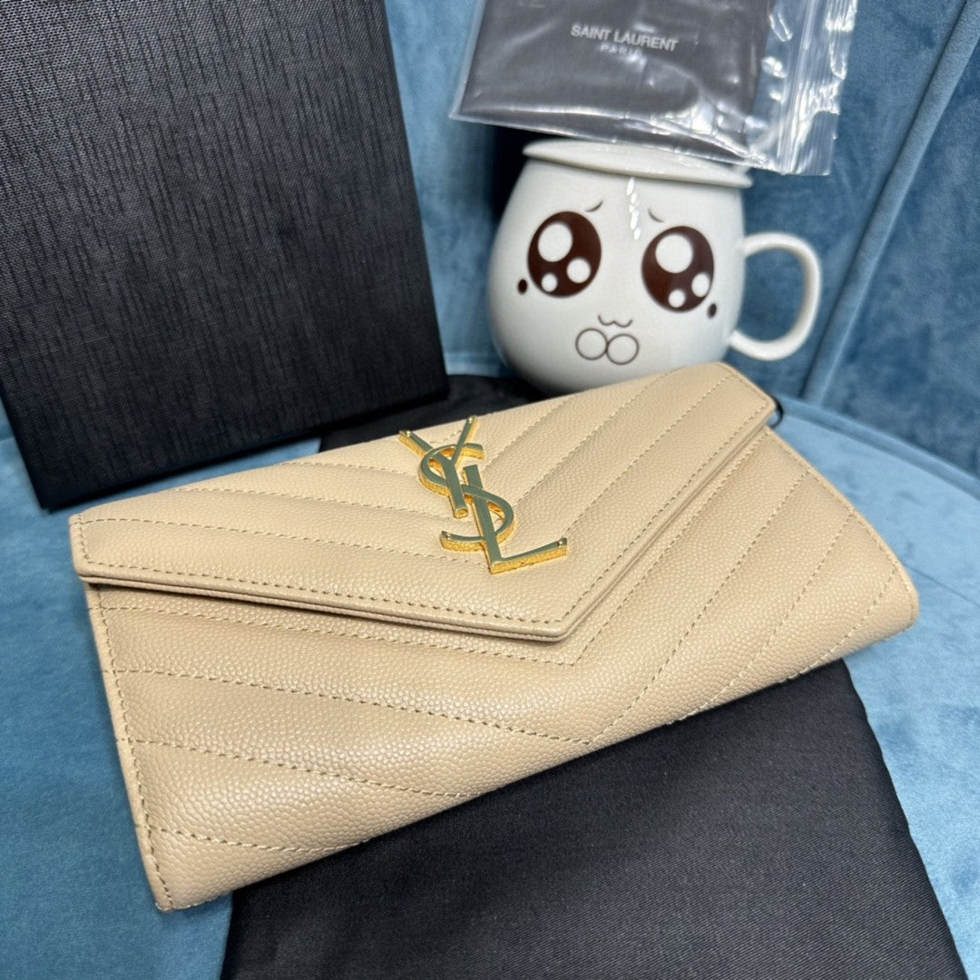 YSL CASSANDRE MATELASSÉ LARGE FLAP WALLET