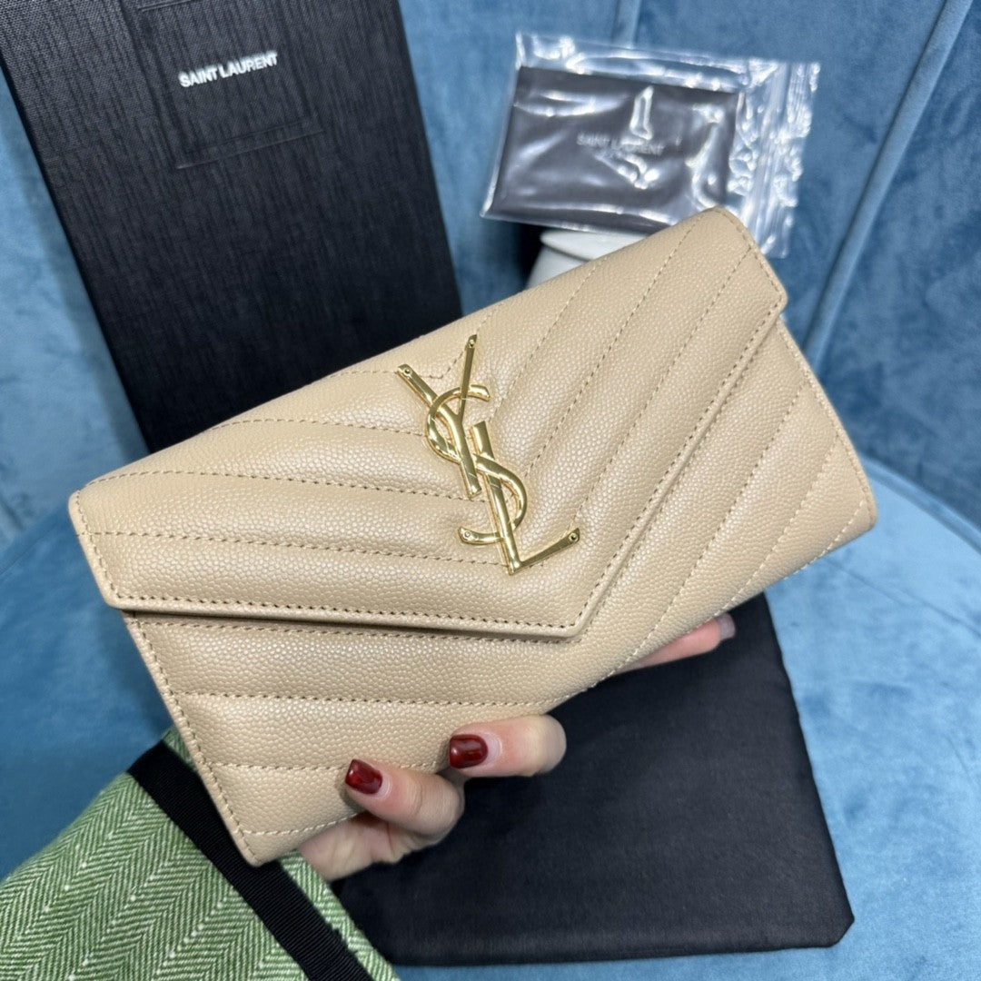 YSL CASSANDRE MATELASSÉ LARGE FLAP WALLET