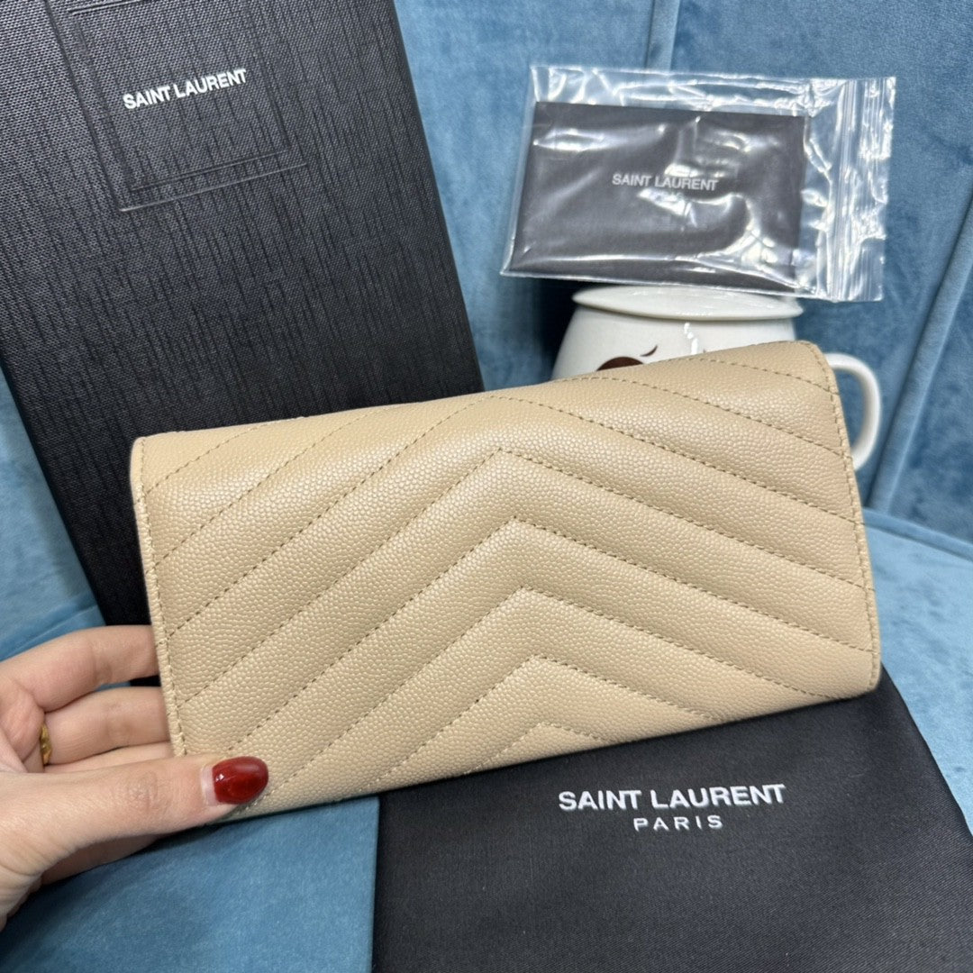 YSL CASSANDRE MATELASSÉ LARGE FLAP WALLET
