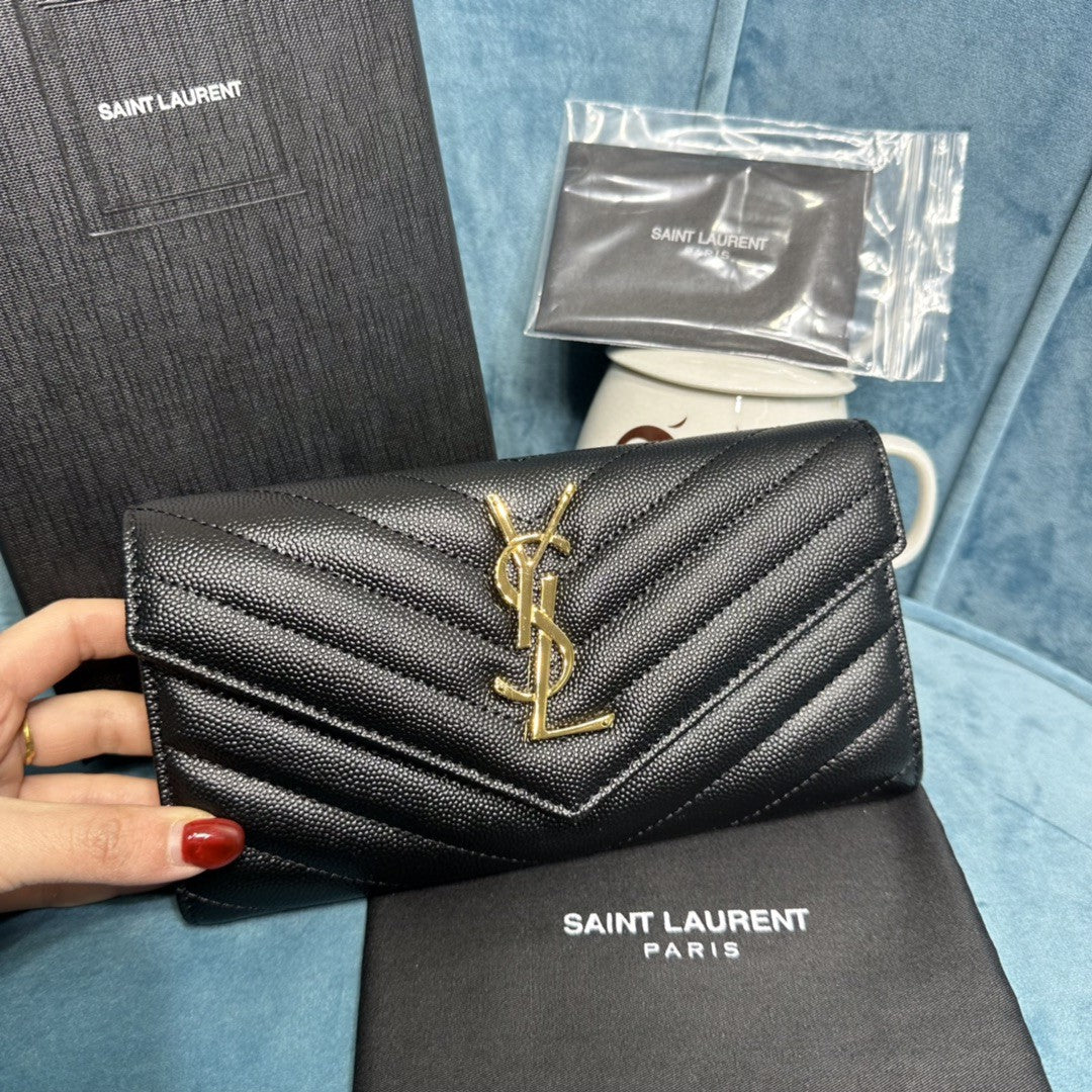 YSL CASSANDRE MATELASSÉ LARGE FLAP WALLET
