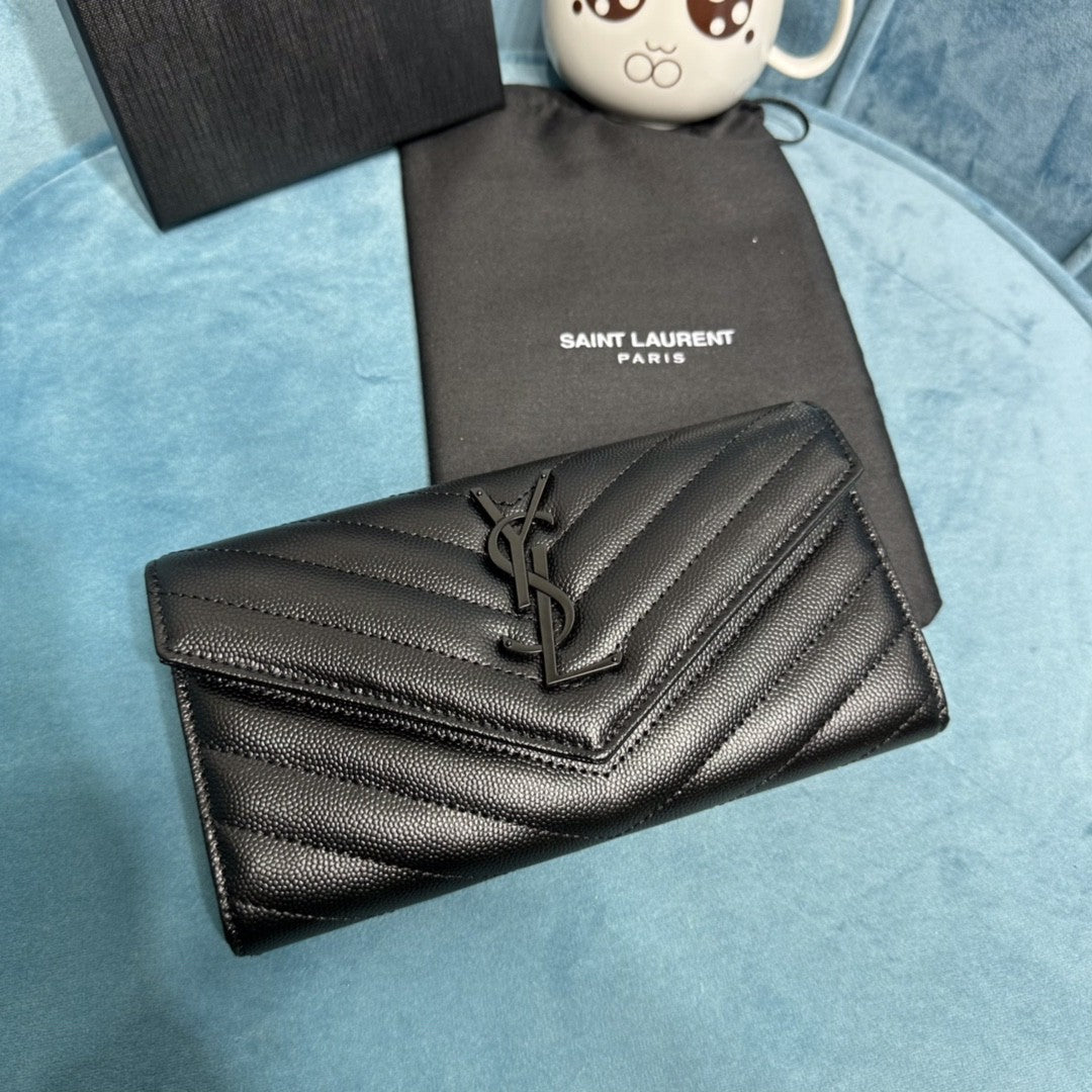 YSL CASSANDRE MATELASSÉ LARGE FLAP WALLET