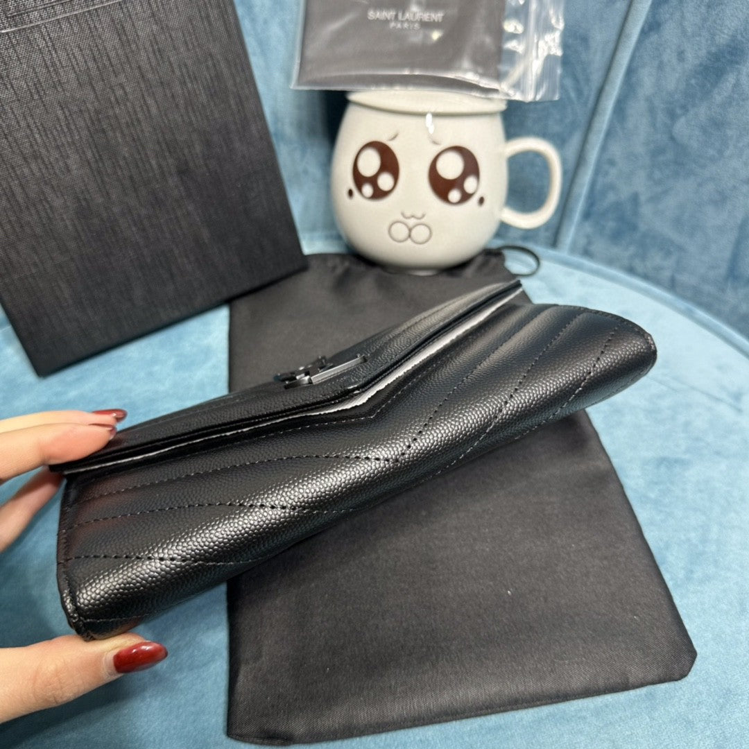 YSL CASSANDRE MATELASSÉ LARGE FLAP WALLET