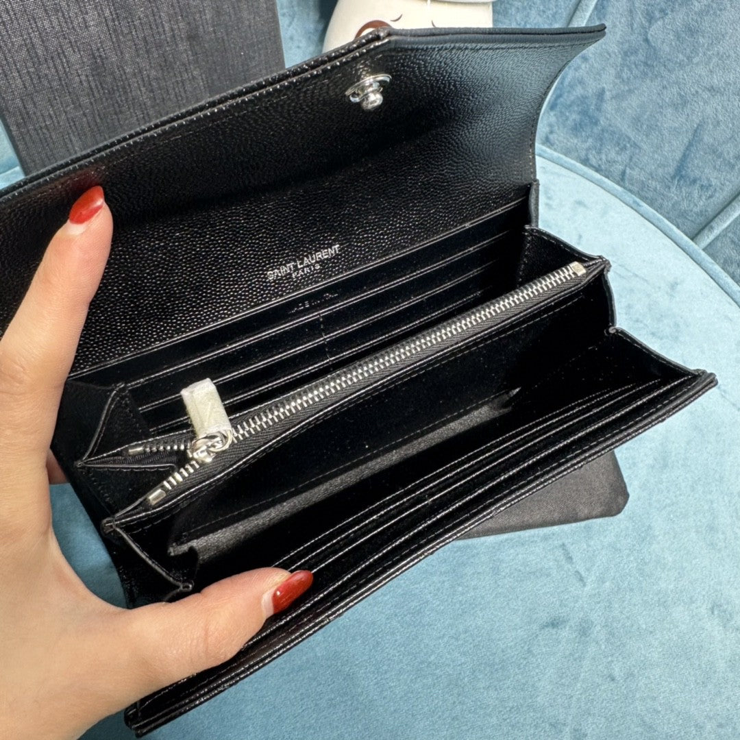 YSL CASSANDRE MATELASSÉ LARGE FLAP WALLET