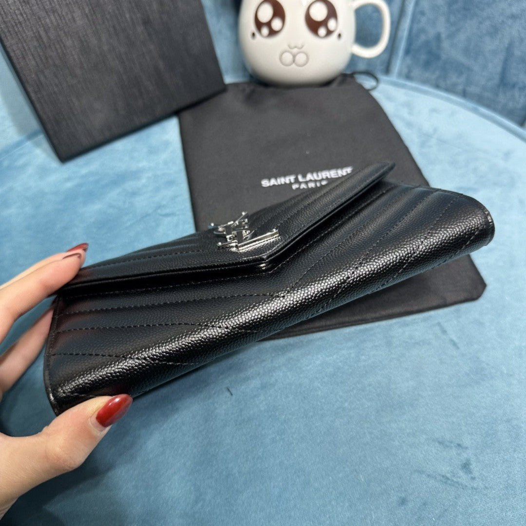 YSL CASSANDRE MATELASSÉ LARGE FLAP WALLET