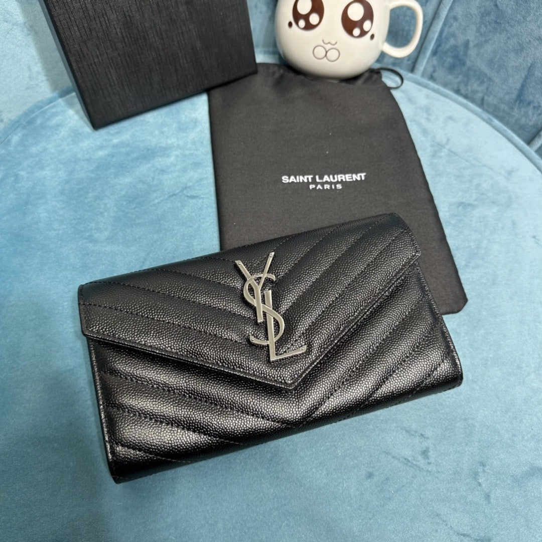 YSL CASSANDRE MATELASSÉ LARGE FLAP WALLET
