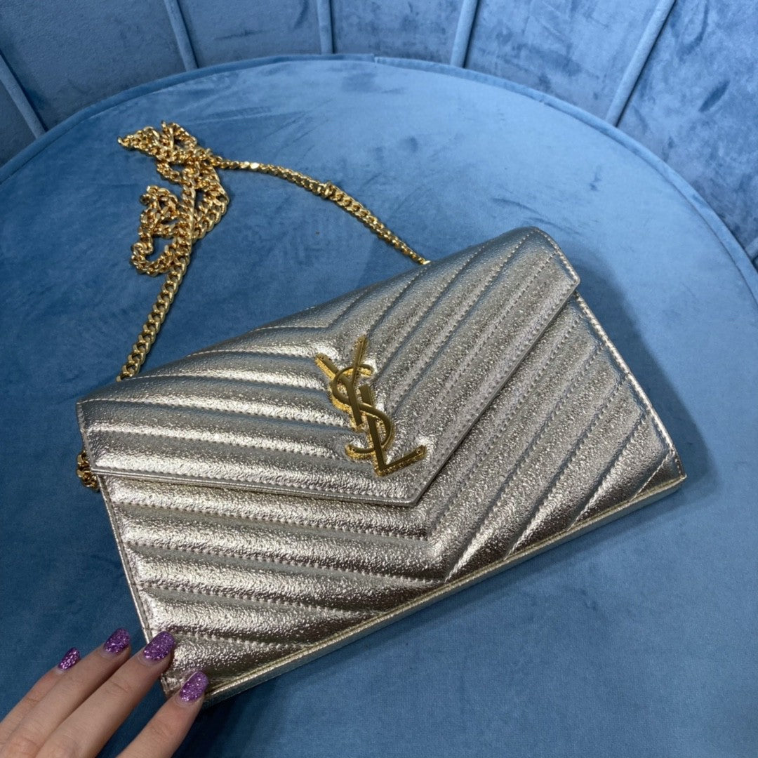 YSL CASSANDRE MATELASSE CHAIN WALLET