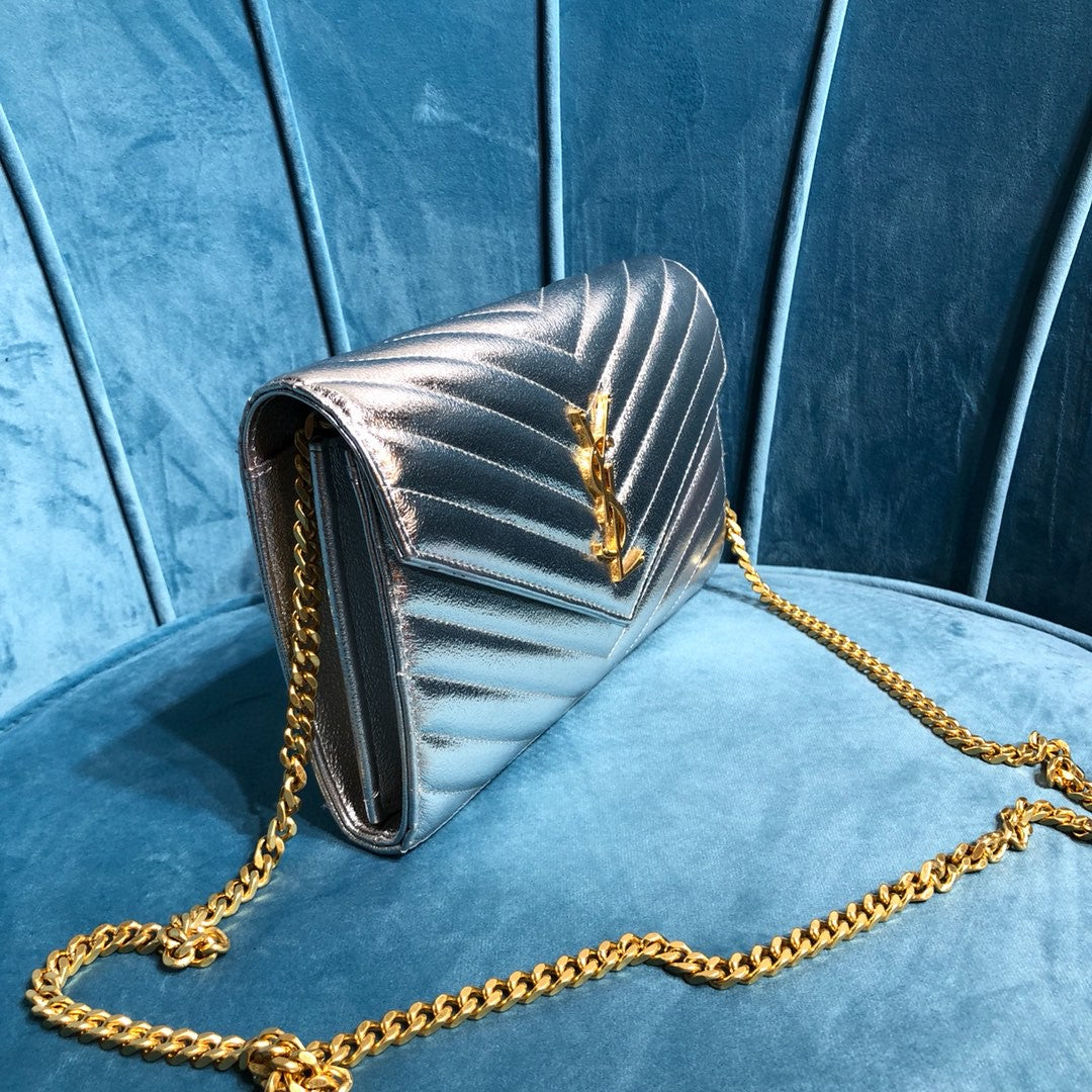 YSL CASSANDRE MATELASSE CHAIN WALLET