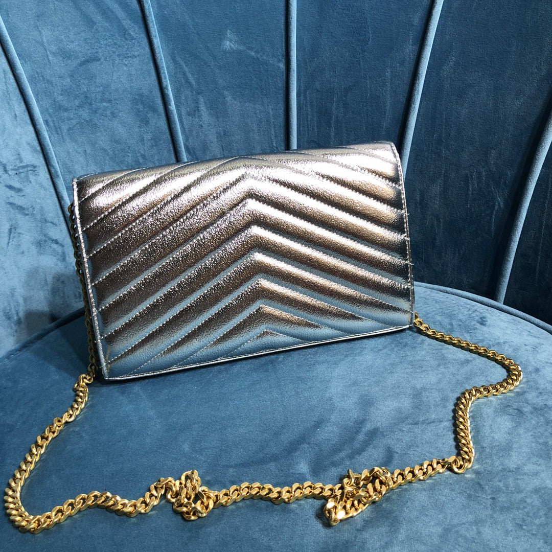 YSL CASSANDRE MATELASSE CHAIN WALLET