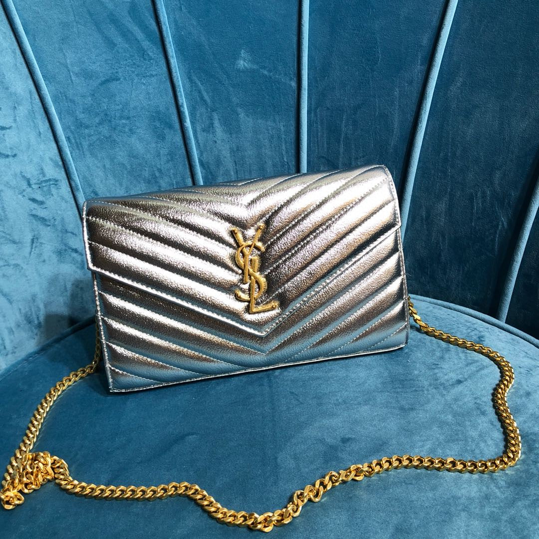 YSL CASSANDRE MATELASSE CHAIN WALLET