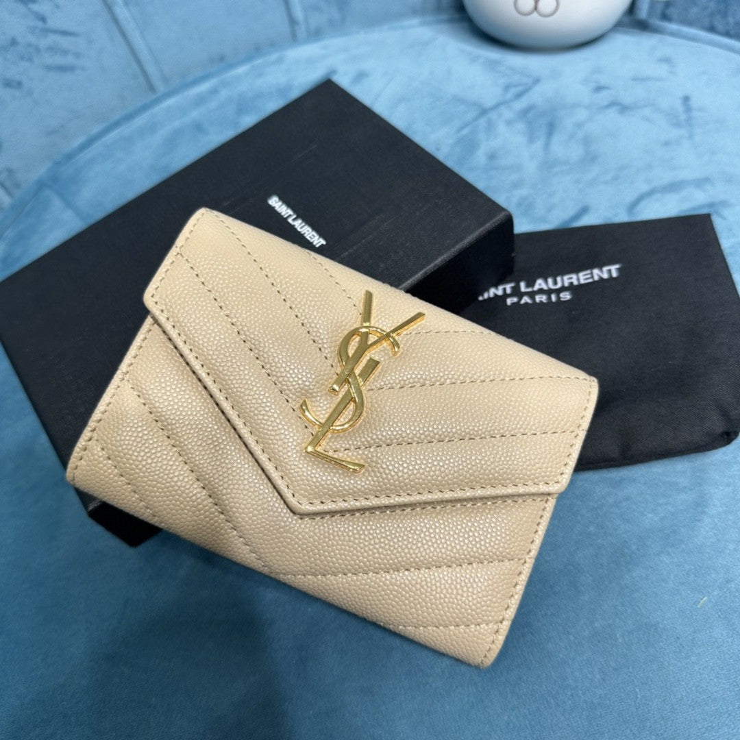 YSL CASSANDRE MATELASSÉ SMALL ENVELOPE WALLET