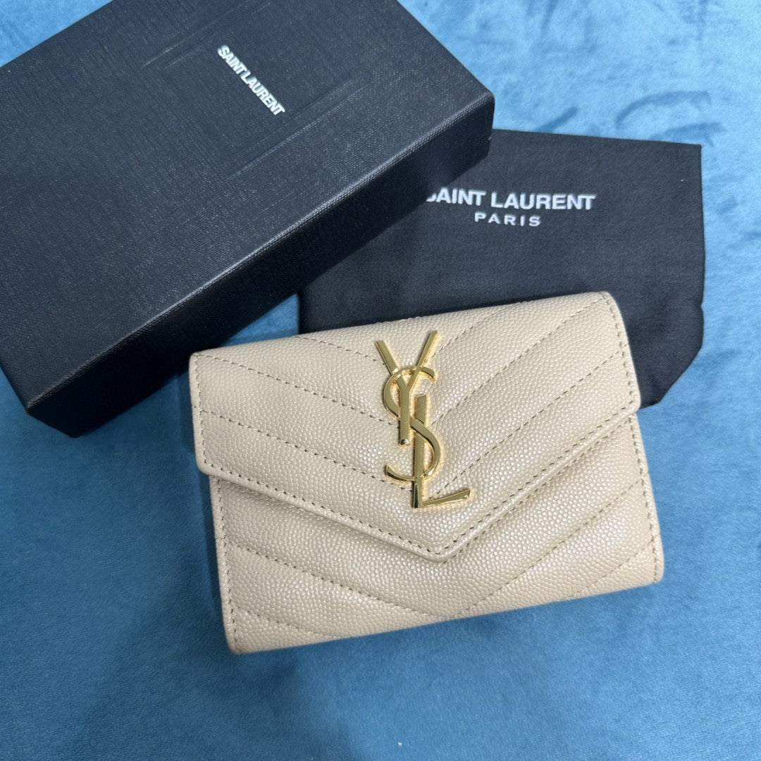 YSL CASSANDRE MATELASSÉ SMALL ENVELOPE WALLET