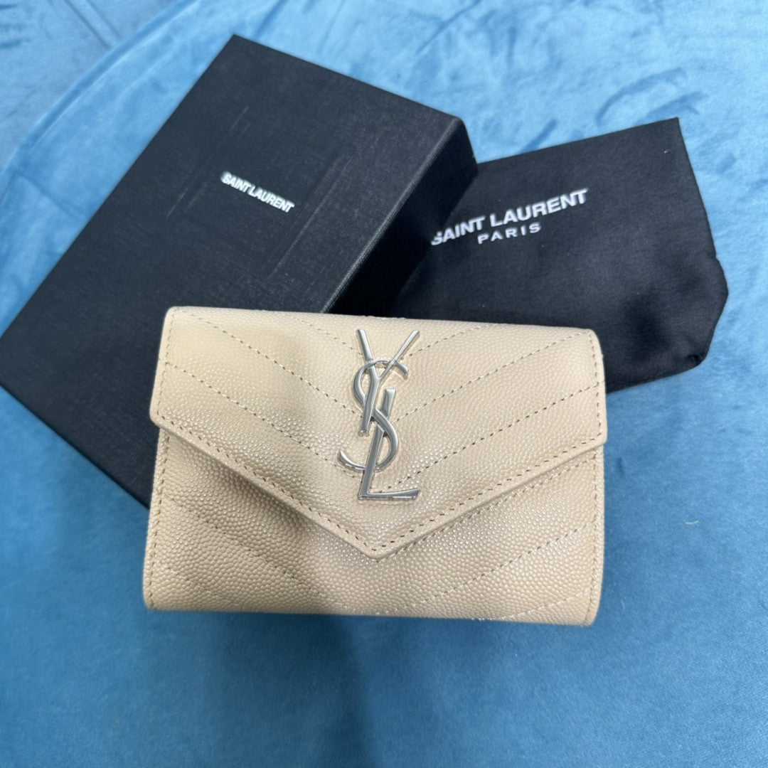 YSL CASSANDRE MATELASSÉ SMALL ENVELOPE WALLET