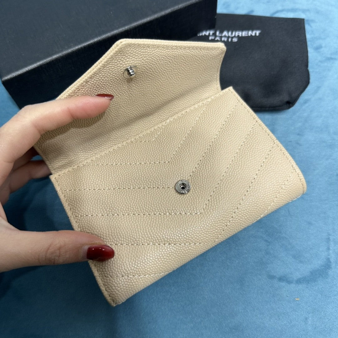 YSL CASSANDRE MATELASSÉ SMALL ENVELOPE WALLET