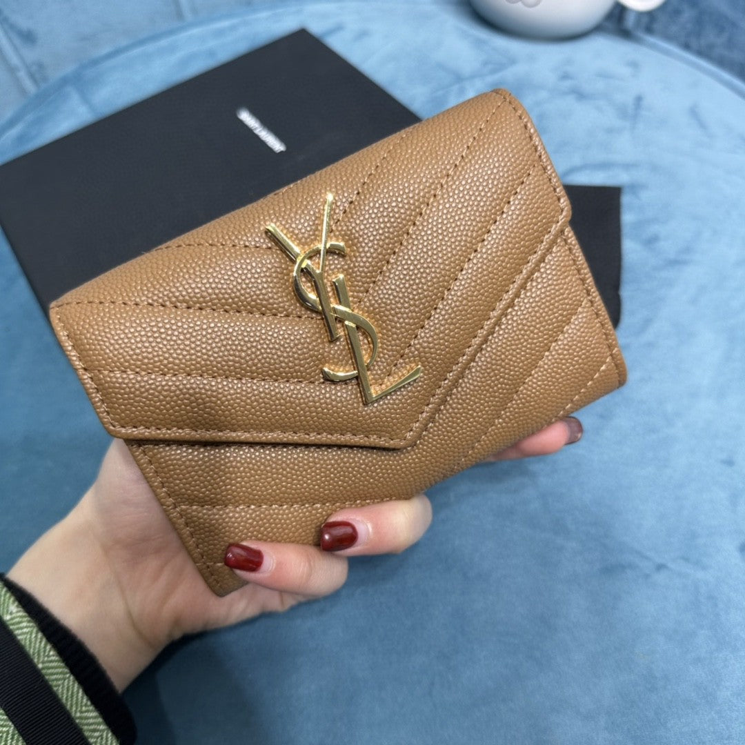 YSL CASSANDRE MATELASSÉ SMALL ENVELOPE WALLET