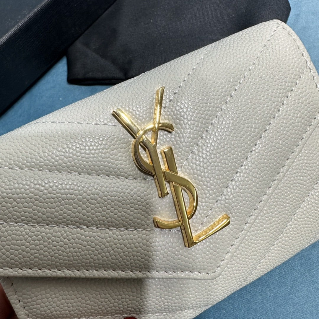 YSL CASSANDRE MATELASSÉ SMALL ENVELOPE WALLET