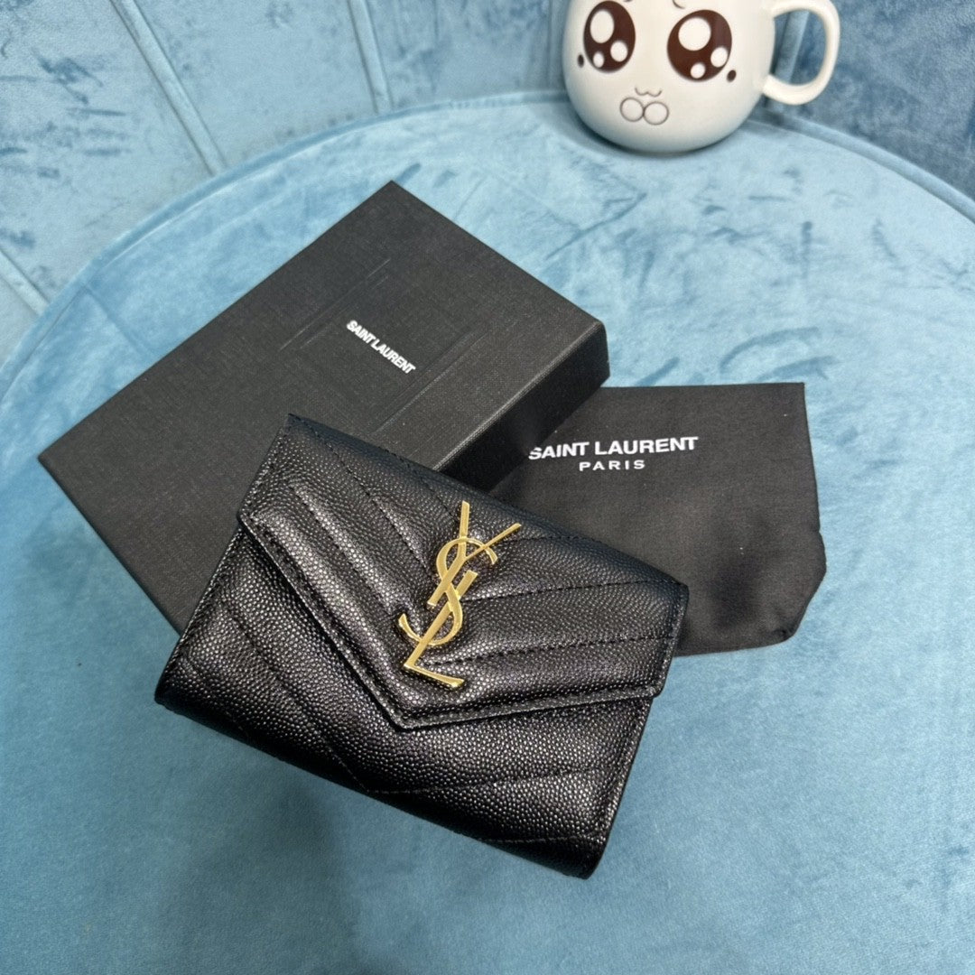 YSL CASSANDRE MATELASSÉ SMALL ENVELOPE WALLET
