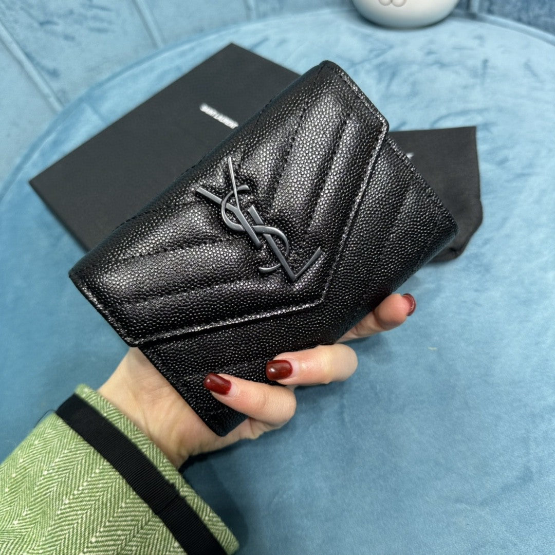 YSL CASSANDRE MATELASSÉ SMALL ENVELOPE WALLET