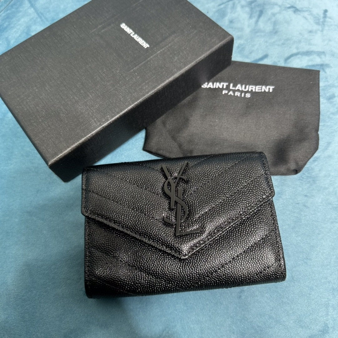 YSL CASSANDRE MATELASSÉ SMALL ENVELOPE WALLET