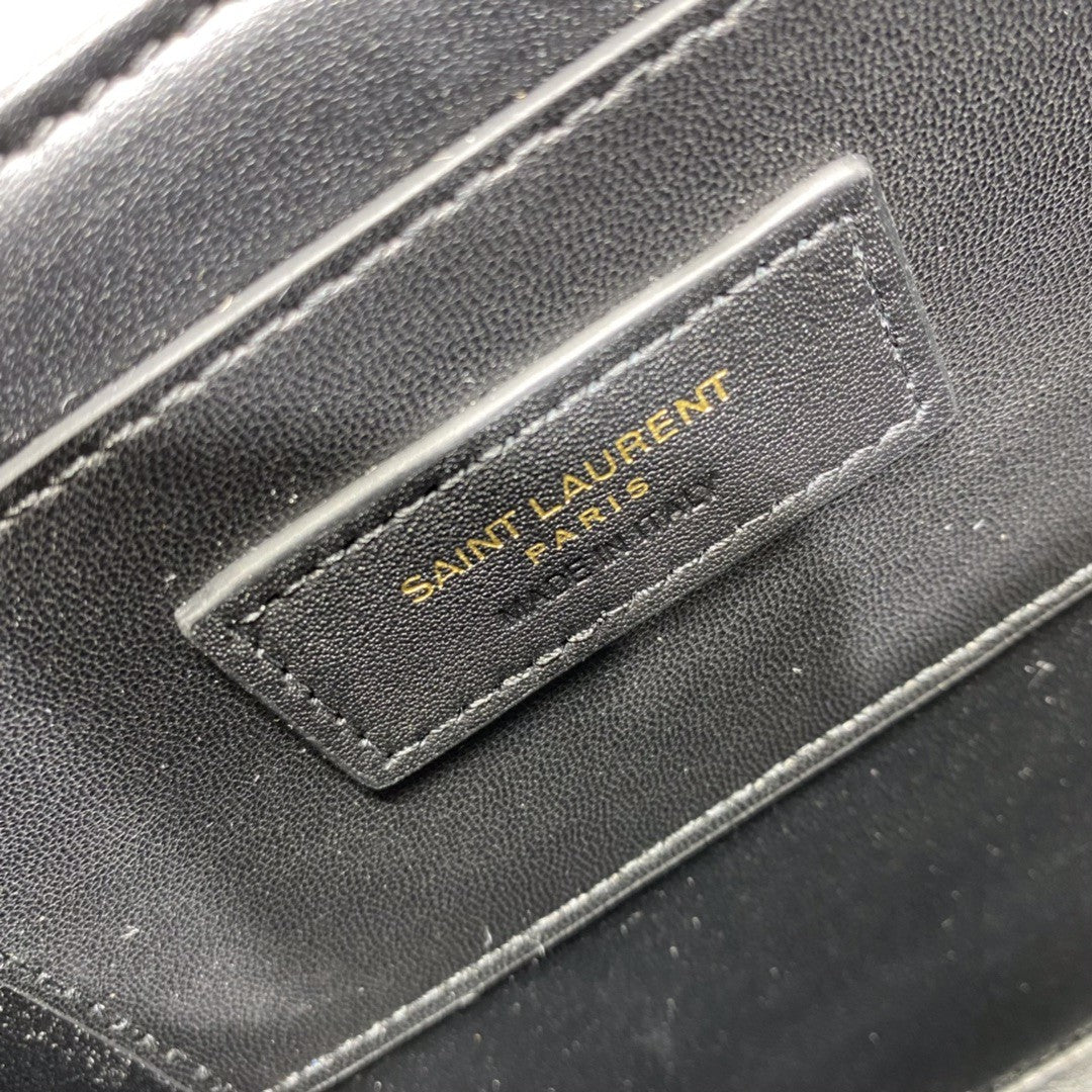 YSL SOLFERINO MEDIUM SATCHEL IN CANVAS AND BOX