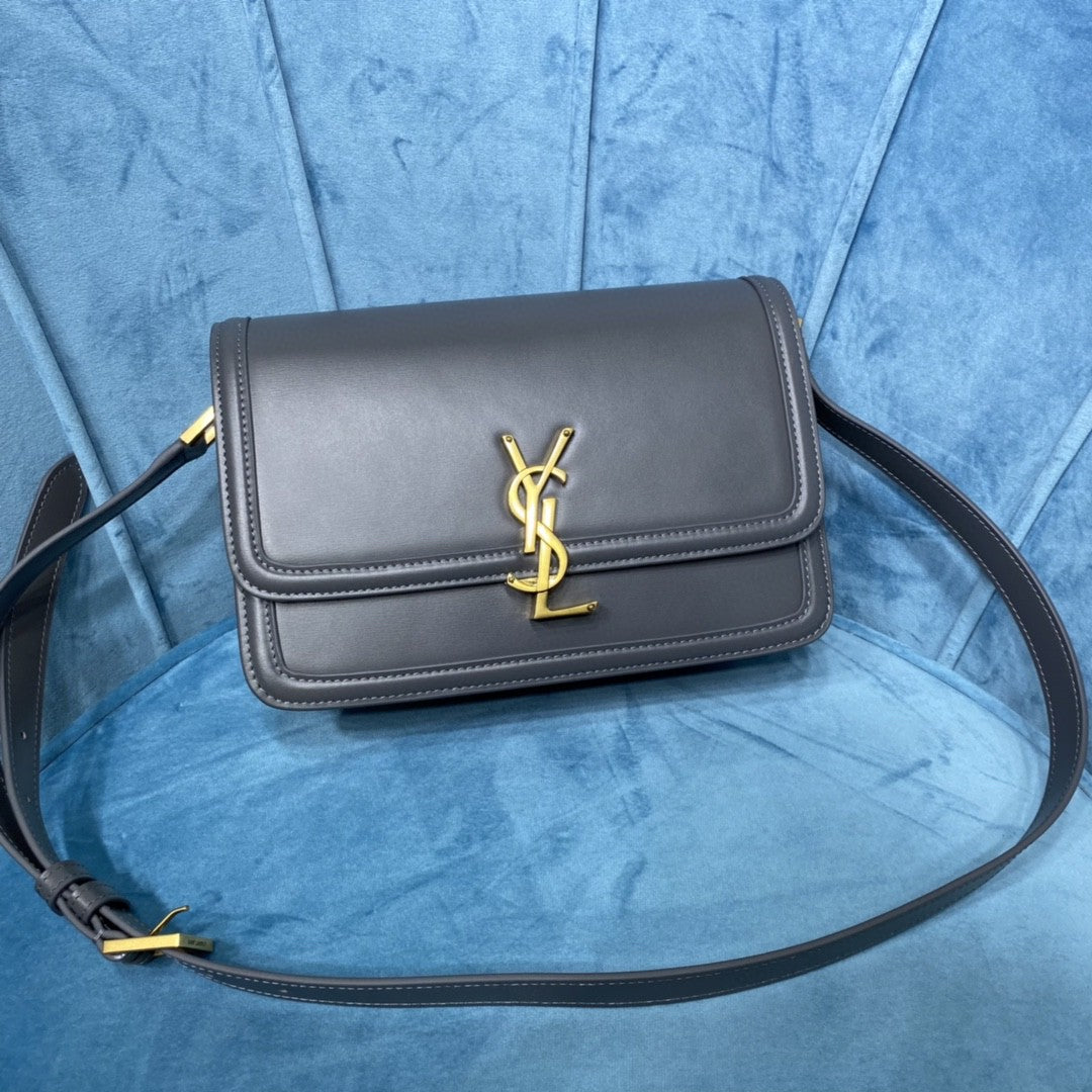 YSL SOLFERINO MEDIUM SATCHEL IN CANVAS AND BOX