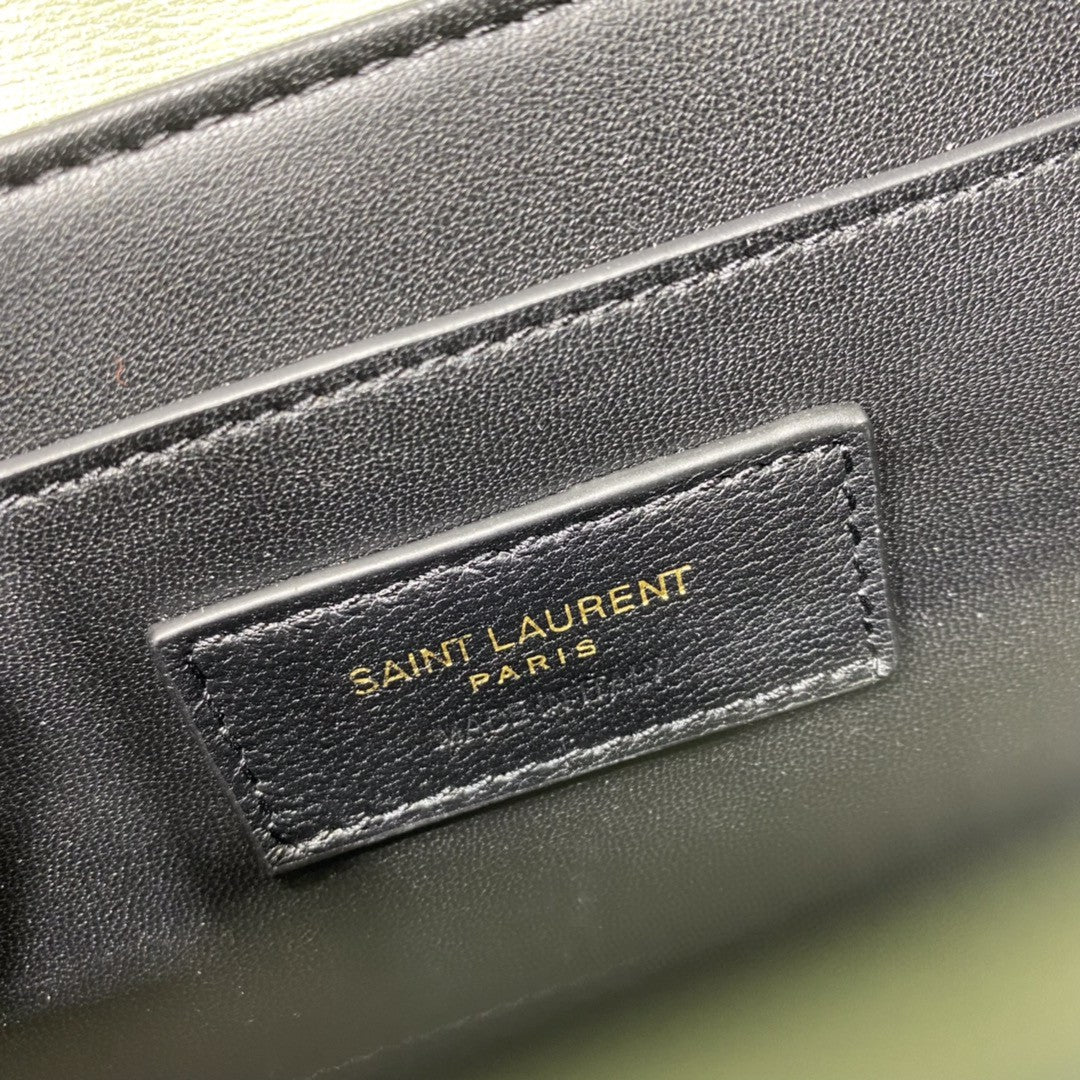 YSL SOLFERINO MEDIUM SATCHEL IN CANVAS AND BOX