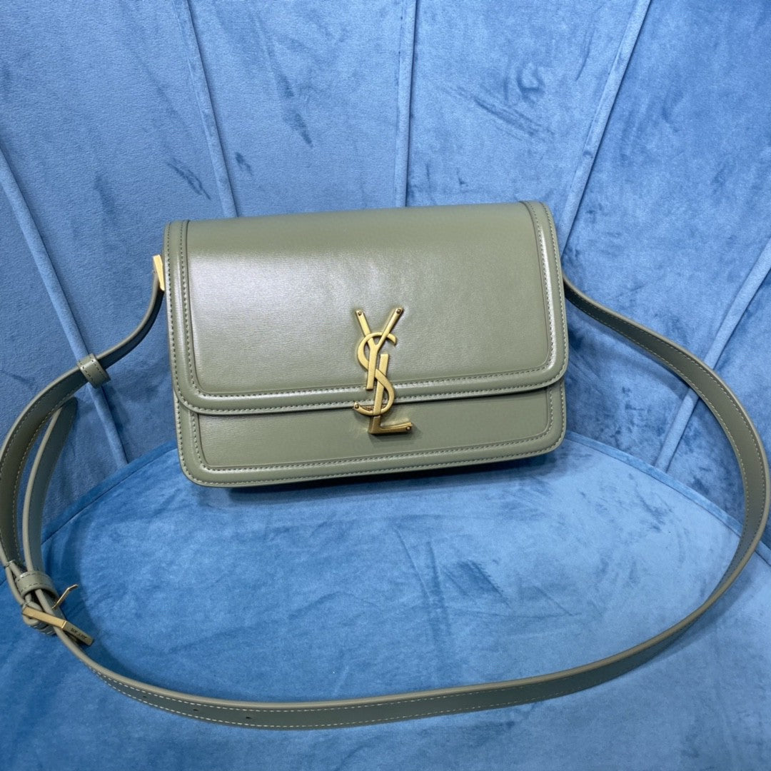 YSL SOLFERINO MEDIUM SATCHEL IN CANVAS AND BOX