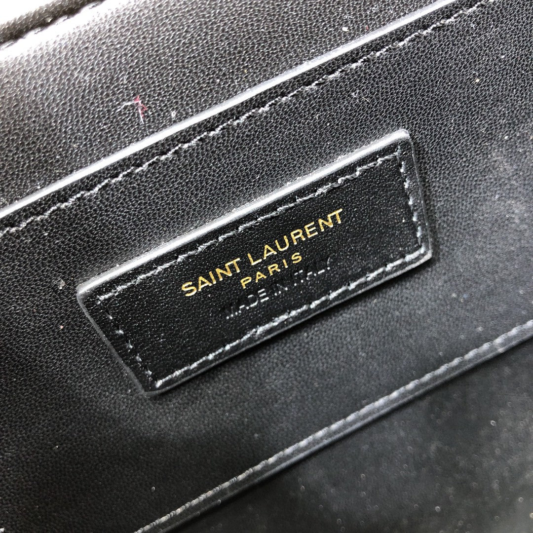 YSL SOLFERINO MEDIUM SATCHEL IN CANVAS AND BOX
