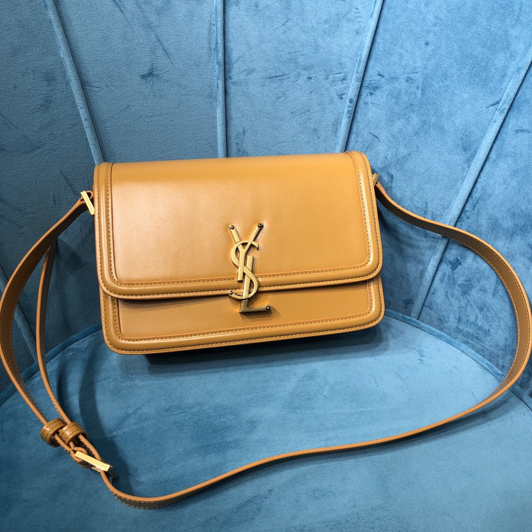YSL SOLFERINO MEDIUM SATCHEL IN CANVAS AND BOX