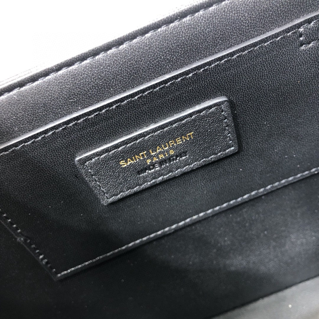 YSL SOLFERINO MEDIUM SATCHEL IN CANVAS AND BOX