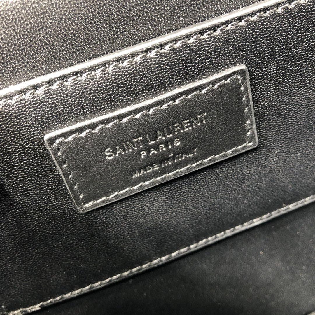 YSL SOLFERINO MEDIUM SATCHEL IN CANVAS AND BOX